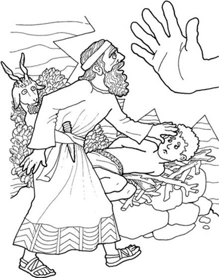 abraham and isaac bible story coloring pages - photo #16